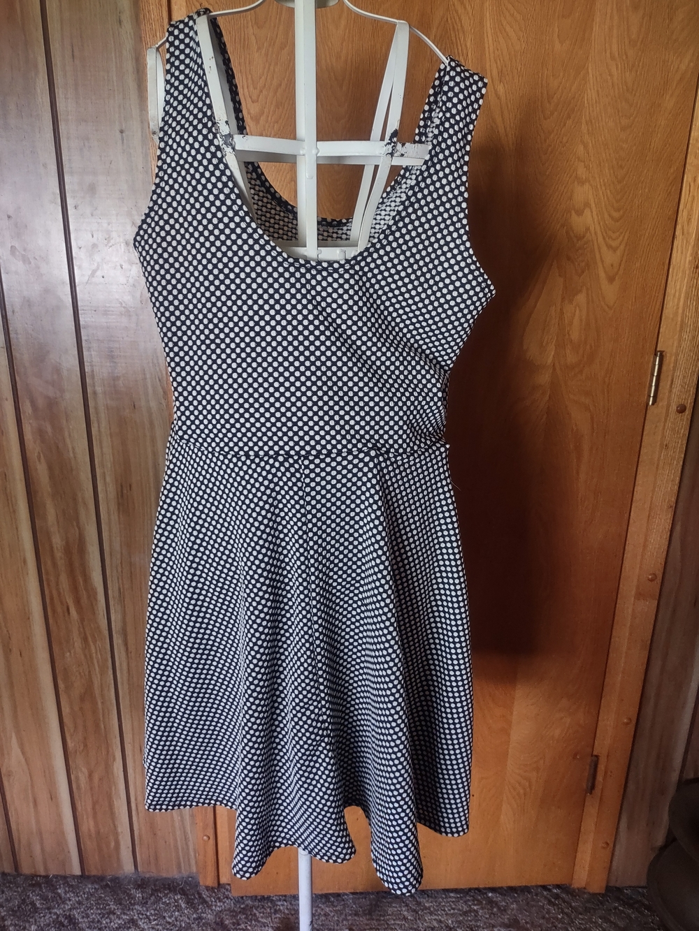 Bobbie Brooks Black and White Dot Dress